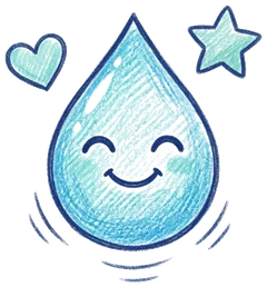 A happy water droplet