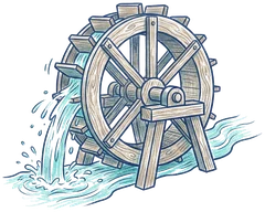 A waterwheel